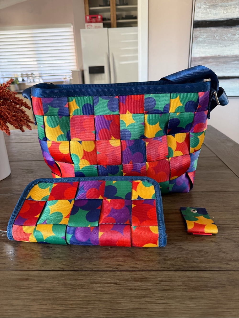 Harveys Seatbelt Bag Disney Mickey Mouse Rainbow Crossbody and Wallet Set